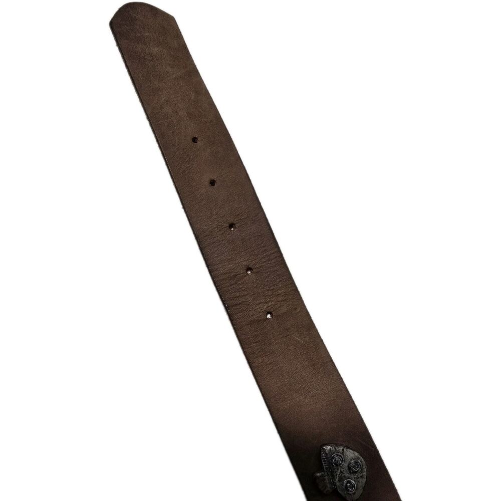 Hipwear Women's M Belt Vintage Studded Mushrooms Brown Genuine Leather - Picture 4 of 11